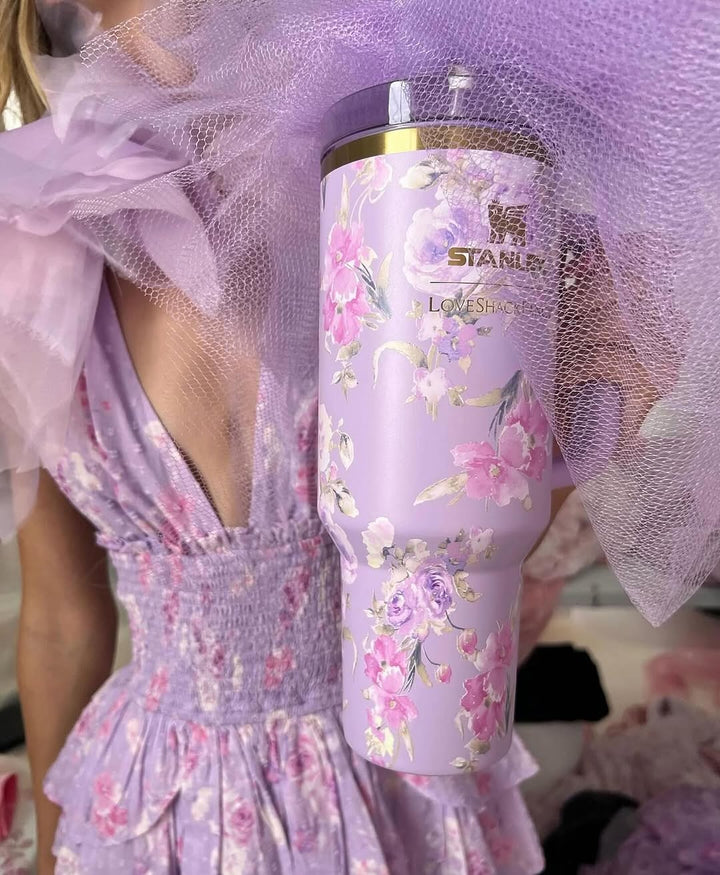 Stanley X Love Shack Fancy Tumbler Quencher 40oz – Happy Thoughts