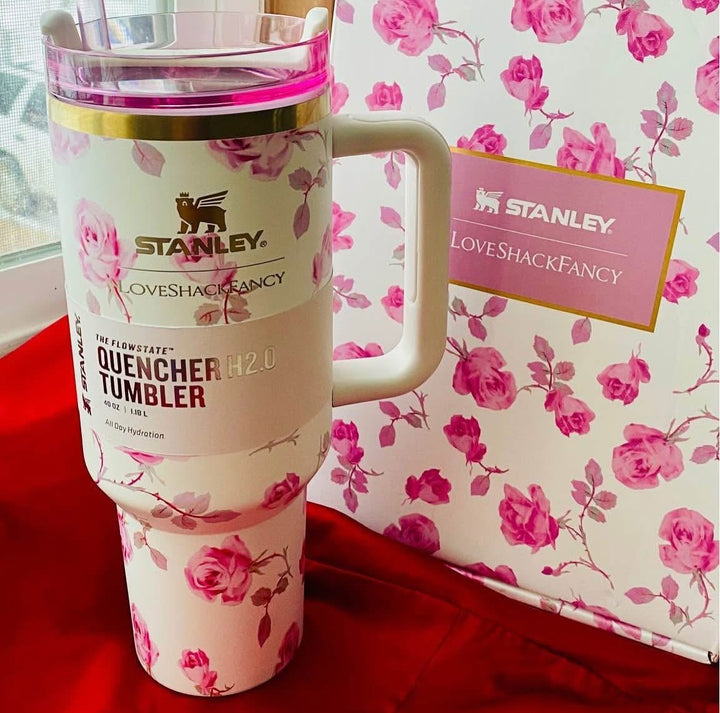 waodeals-The Stanley X LoveShackFancy Quencher Tumbler 40oz - Original Tumbler-waodeals