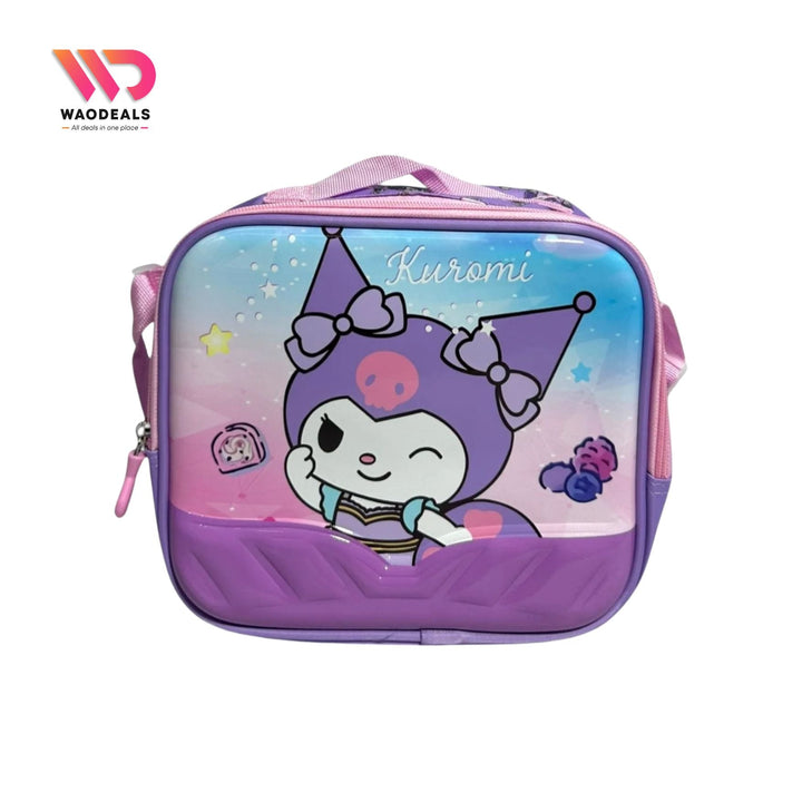 🎒 18 Inch 3D Kuromi 3-Piece School Trolley Bag Set for Girls | Premium Quality Travel & School Backpack waodeals