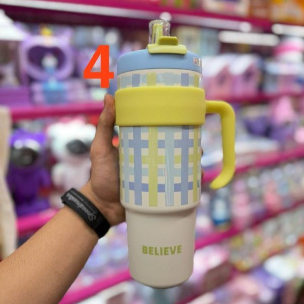 waodeals-🥤 40oz Tumbler with Handle Lid & Straw | Leak-Proof Stainless Steel Vacuum Insulated Travel Mug | Hot & Cold Drink Cup for Office, School & Travel Pakistan