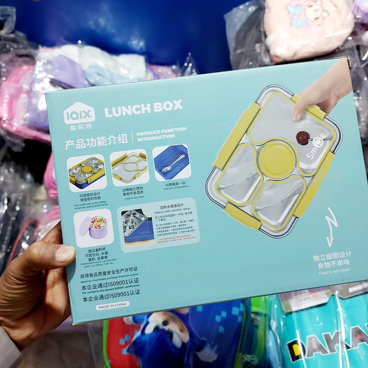 waodeals - Stainless Steel Bento Lunch Box – 4 Compartments, food is not mixed original 